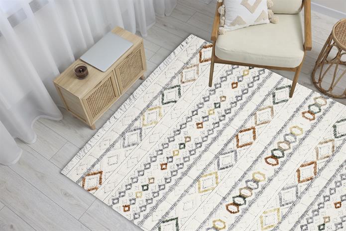 Bubble Color İskandinav Desenli Makine Dokuma Taban Modern Salon Halısı 4023 | Sultan Halı