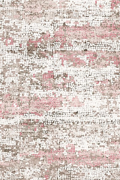 Burçe Gül Renkli Altı Kaymaz Yıkanabilir Halı