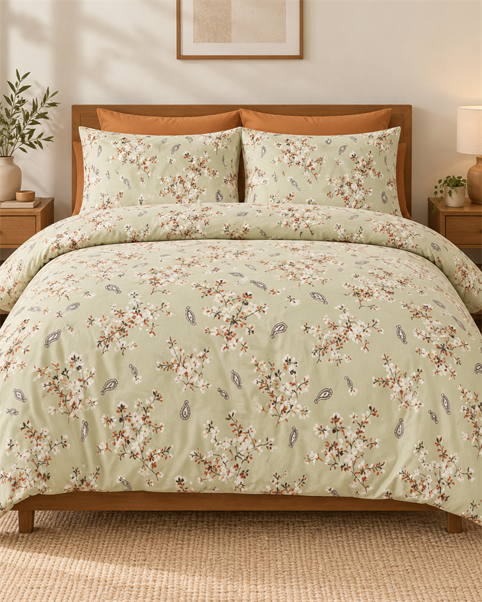 Çift Kişilik Desenli Yastıklı Nevresim Takımı HÇ15 200x220