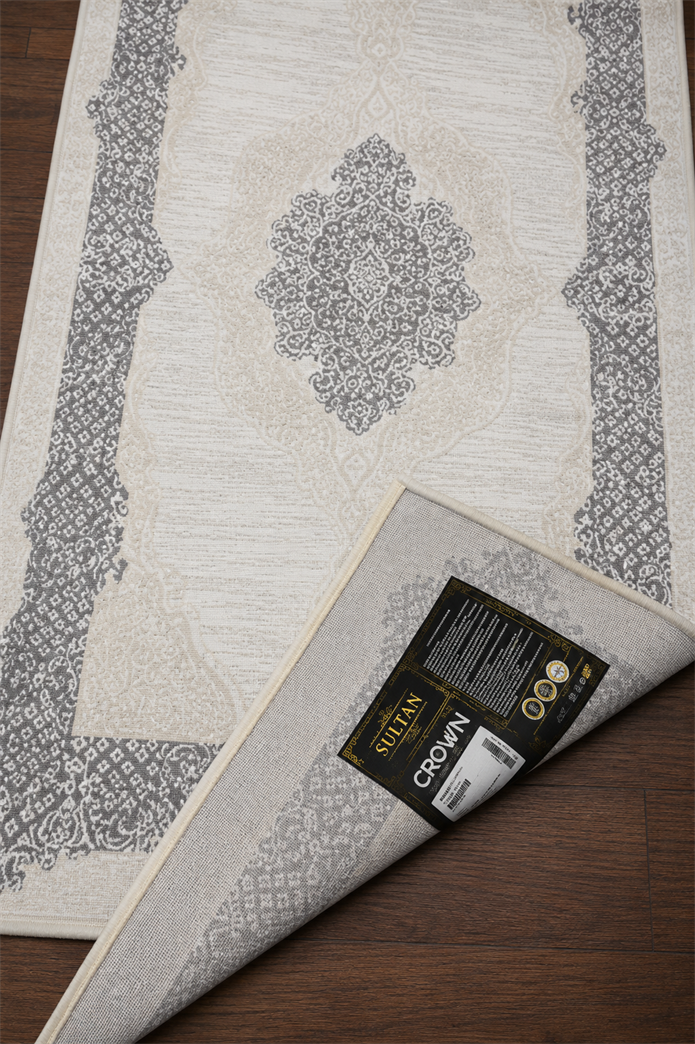 Crown 4011 GRİ Seri  Makine Dokuma Taban Modern Salon Halısı | Sultan Halı