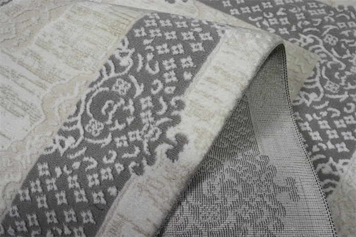 Crown 4011 GRİ Seri  Makine Dokuma Taban Modern Salon Halısı | Sultan Halı