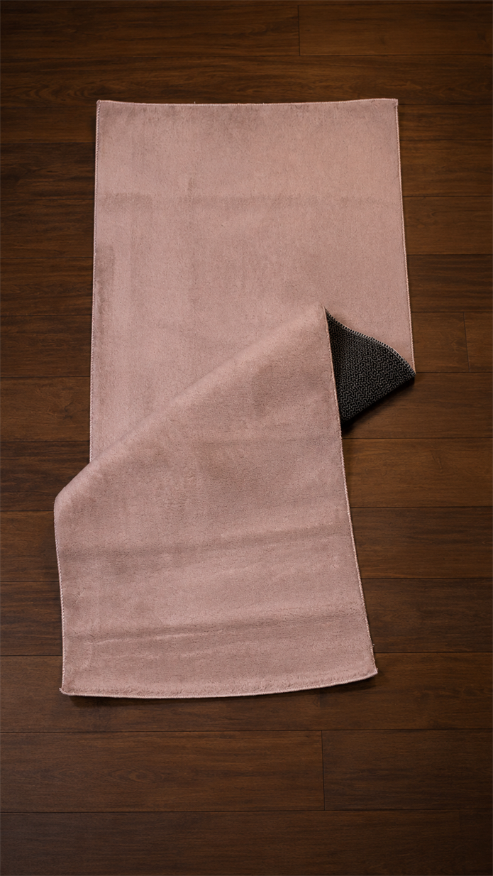 Dream Color Pembe Yumuşak Yüzeyli Kaymaz Makinede Yıkanabilir Halı