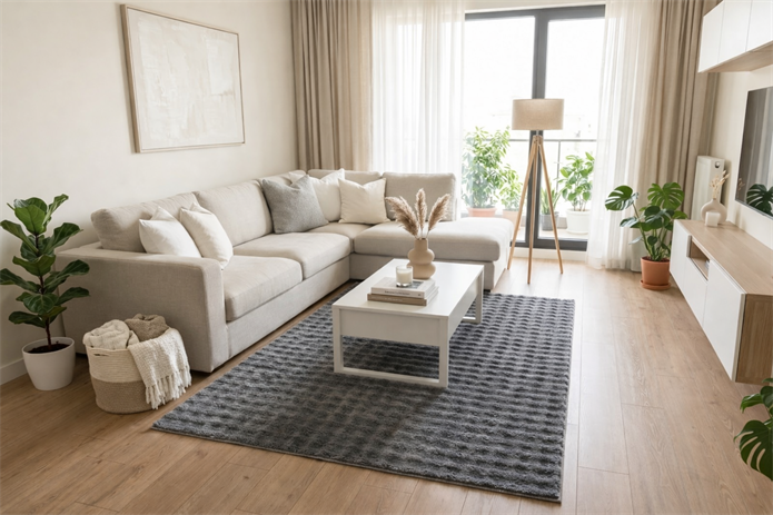 Dream Soft Antrasit Yumuşak Yüzeyli Kaymaz Makinede Yıkanabilir Halı