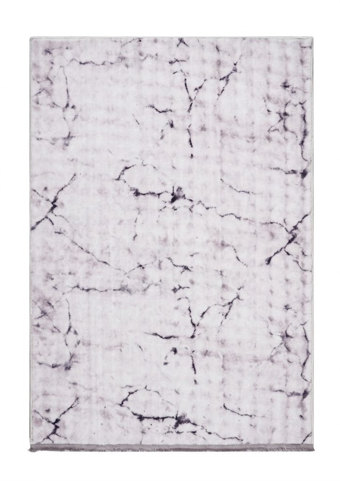 Dream Soft Gri Mermer Desenli Yumuşak Yüzeyli Kaymaz Makinede Yıkanabilir Halı