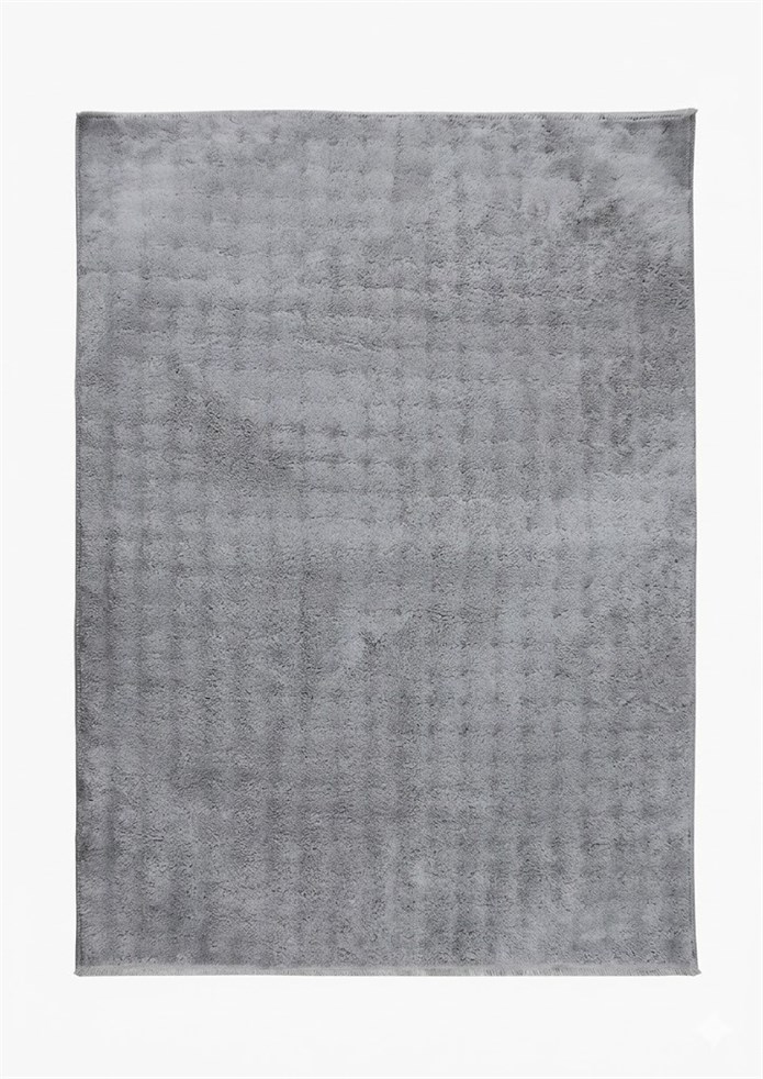 Dream Soft Gri Yumuşak Yüzeyli Kaymaz Makinede Yıkanabilir Halı
