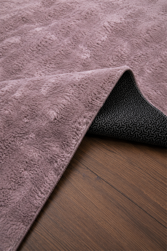 Dream Soft Pembe Yumuşak Yüzeyli Kaymaz Makinede Yıkanabilir Halı
