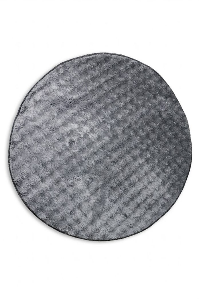 Dream Soft Yuvarlak Antrasit Desenli Yumuşak Yüzeyli Kaymaz Makinede Yıkanabilir Halı