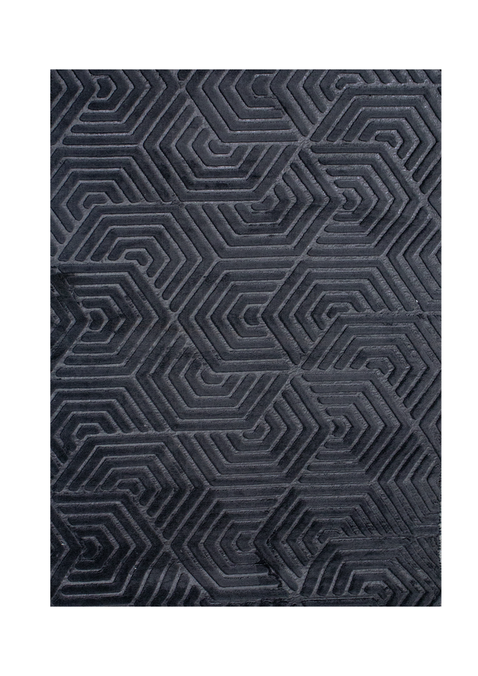 Embos Serisi Antrasit Kaydırmaz Taban Peluş Halı