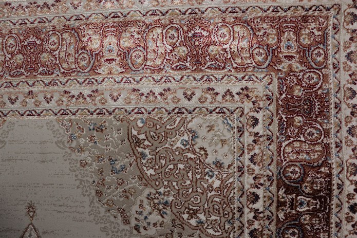 GOBLEN Serisi 710.000 Point Toz Tutmaz Pamuk Tabanlı Terra Renkli Halı I 8628