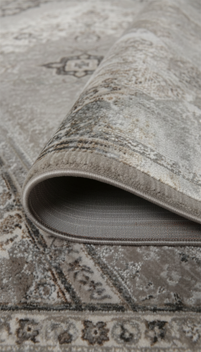 GOBLEN Serisi 710.000 Point Toz Tutmaz Pamuk Tabanlı A.Yeşil A.Gri Halı ı 9450