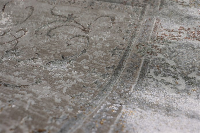 GOBLEN Serisi 710.000 Point Toz Tutmaz Pamuk Tabanlı A.Yeşil A.Gri Halı ı 9450