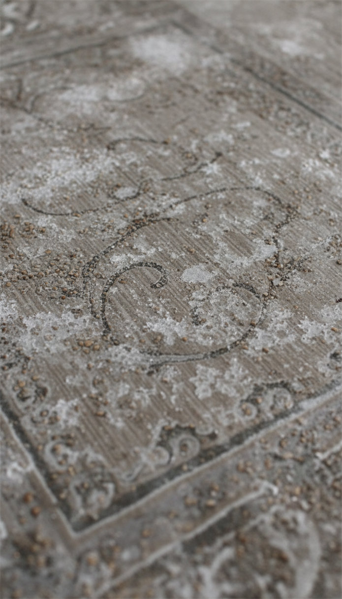 GOBLEN Serisi 710.000 Point Toz Tutmaz Pamuk Tabanlı A.Yeşil A.Gri Halı ı 9450