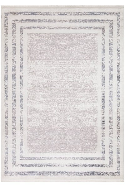 Gri Renkli Bordürlü Altı Kaymaz Toz Toplamaz Antialerjik Halı