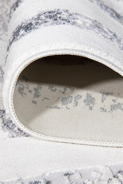 Gri Renkli Bordürlü Altı Kaymaz Toz Toplamaz Antialerjik Halı