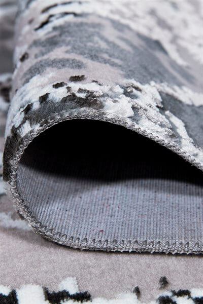 Stella Gri Renkli Parlak Yüzeyli  Dekoratif Makine Dokuma Halı