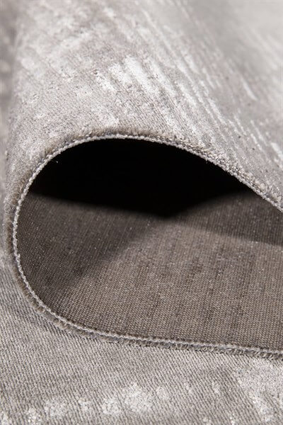 Vizon Rengi Vintage Bambu Altı Kaymaz Makine Dokuma Halı