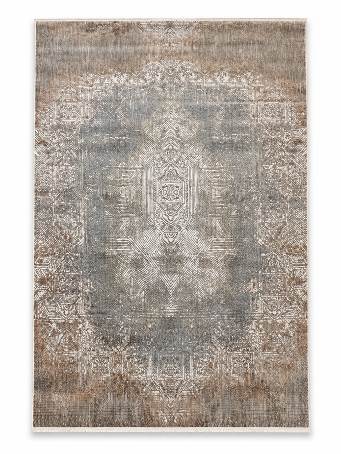 Irmak Serisi Vintage Halı 5670A Kahve