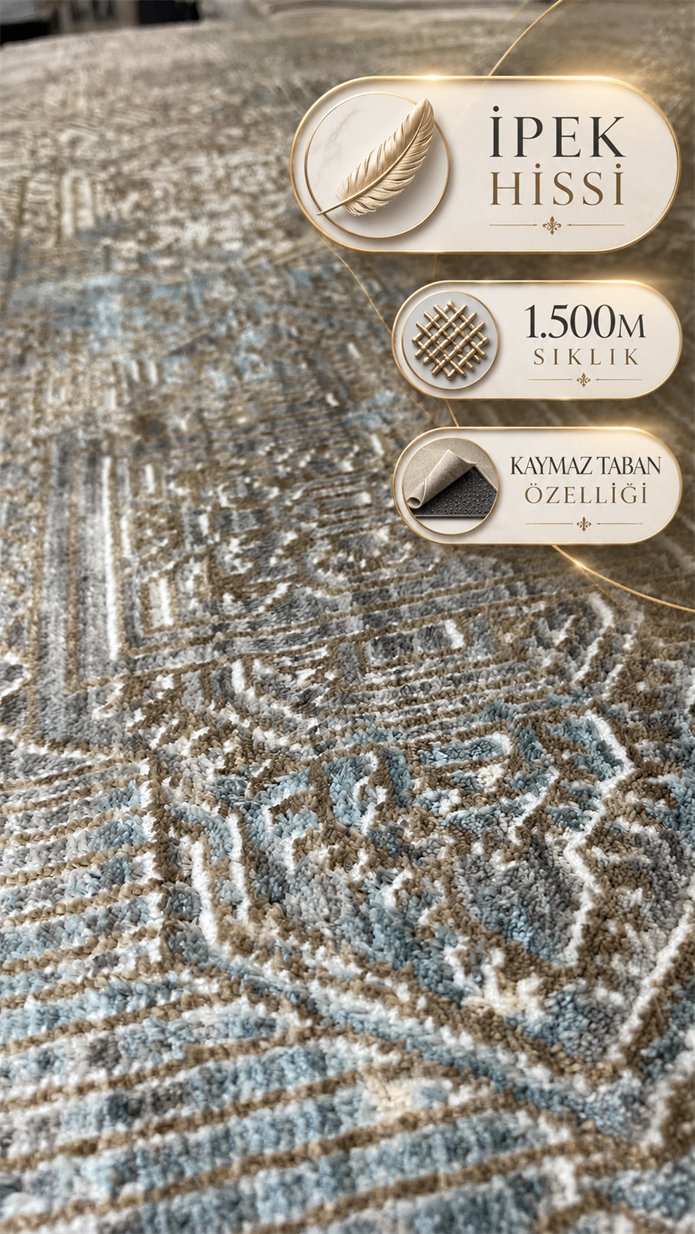 Irmak Serisi Vintage Halı Gri 5670E | Sultan Halı