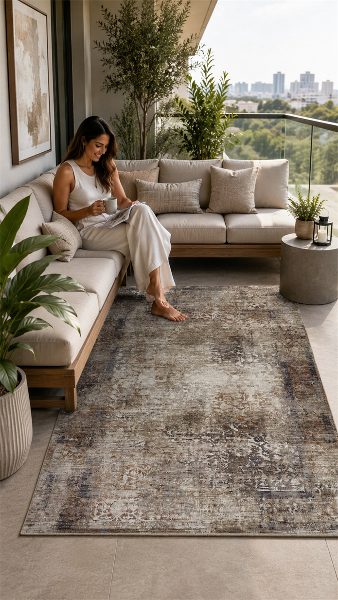 Lidya Toz Tutmaz Ve Tüylenmez Modern Halı - Vizon Bej Y0739