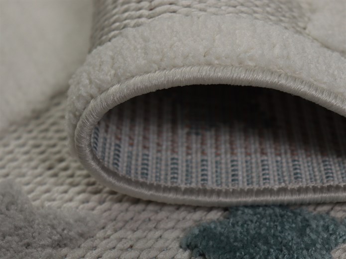 LİNA Serisi Sevimli Kedi Figürlü Yıldız Desenli Kaymaz Çocuk Odası Halısı | EN130