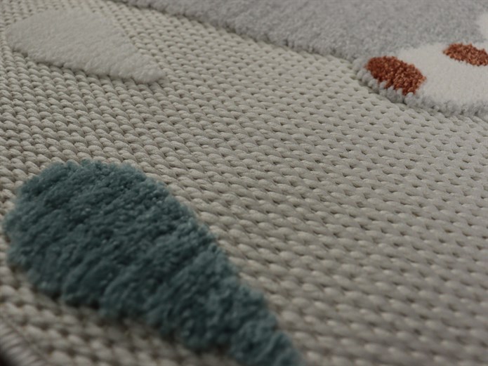 LİNA Serisi Sevimli Ördek Figürlü Doğa Temalı Kaymaz Çocuk Halısı