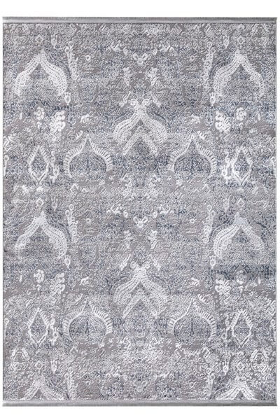 Mavi Renkli Füme Plus Parlak Kaymaz Yıkanabilir Halı