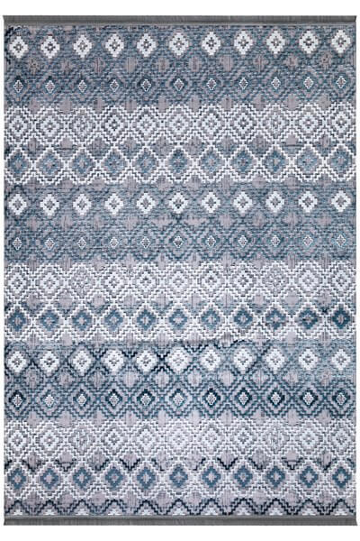 Stella Mavi  Renkli Parlak Yüzeyli  Dekoratif Halı