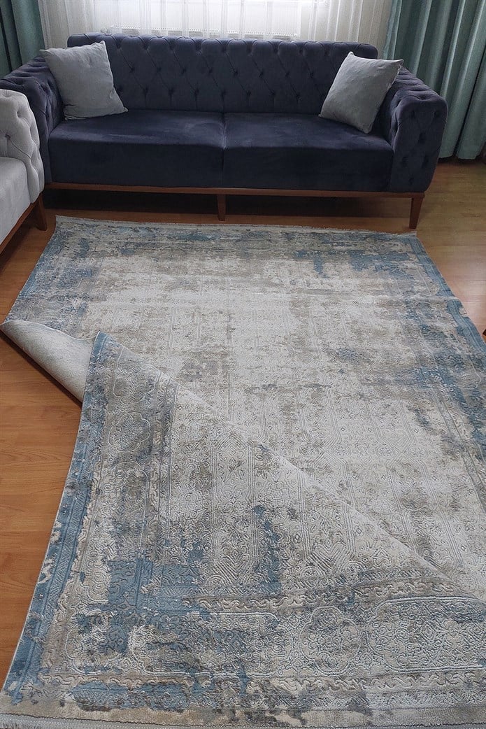 Mavi Renkli Salon Halısı