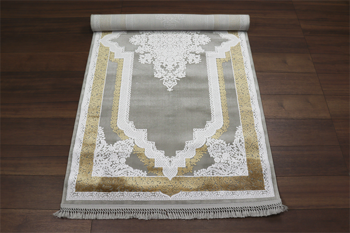 Nostalji Seri Gold Çerçeveli Klasik Motifli Altı Kaymaz Makine Dokuma Halı | 13417