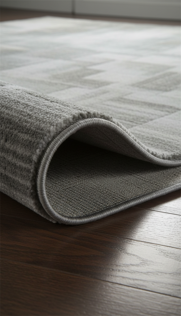 PARLA Serisi Modern Geometrik Desenli Gri Antrasit Halı | LZ312A