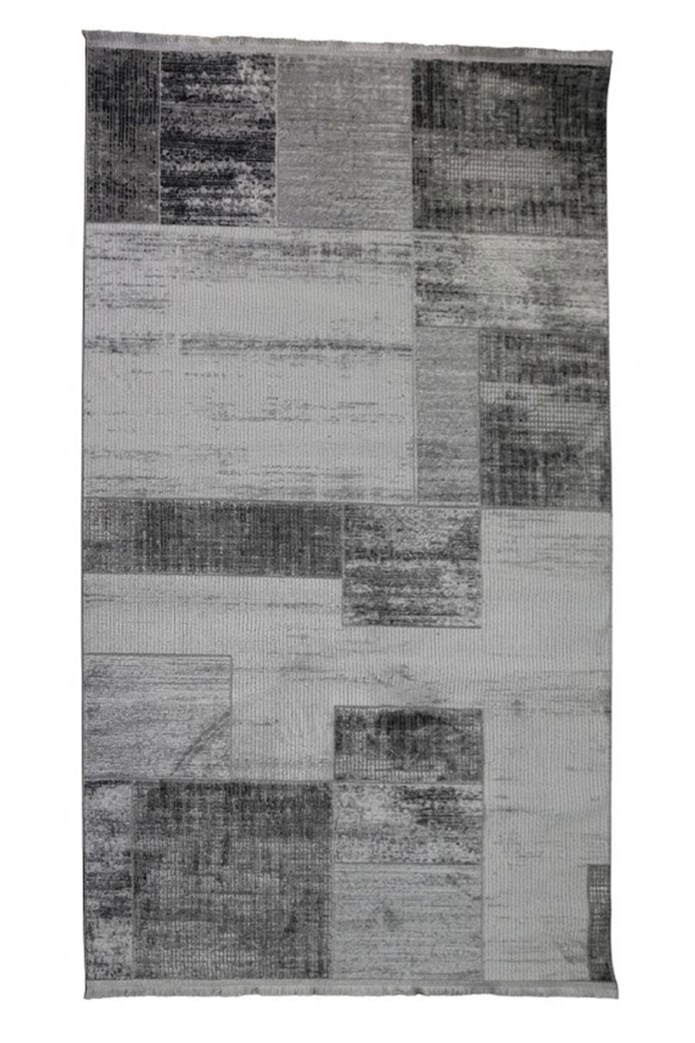 PARLA Serisi Modern Geometrik Desenli Gri Antrasit Halı | LZ312A