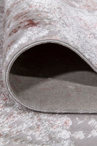 Pembe Renkli Füme Plus Parlak Kaymaz Yıkanabilir Halı