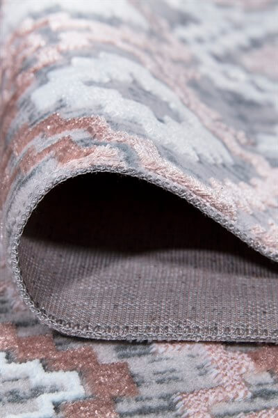 Stella Pudra Renkli Parlak Yüzeyli  Dekoratif Halı