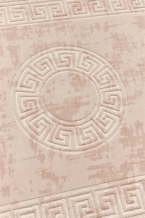 Rose Renkli Roma Desenli Kabartmalı Dokuma Taban Halı