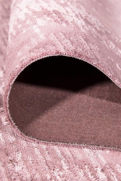 Rose Rengi Vintage Bambu Altı Kaymaz Makine Dokuma Halı