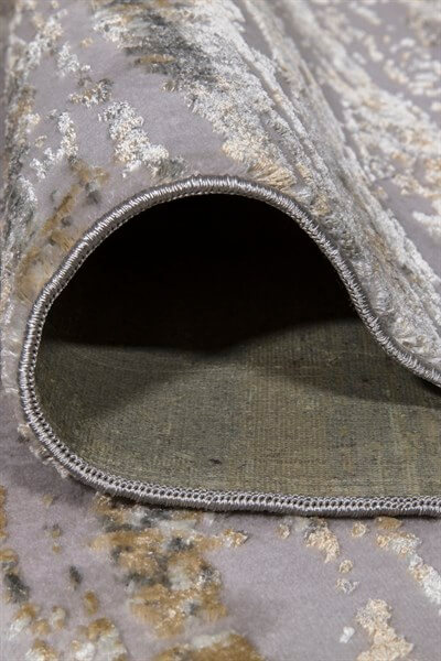 Sarı Renkli Füme Serisi Yanar Döner Altı Kaymaz Yıkanabilir Halı