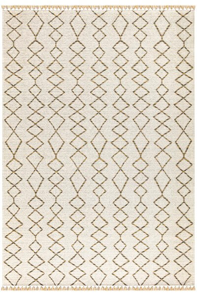 Sarı Renkli Kaymaz Tabanlı Leke Tutmaz Kilim