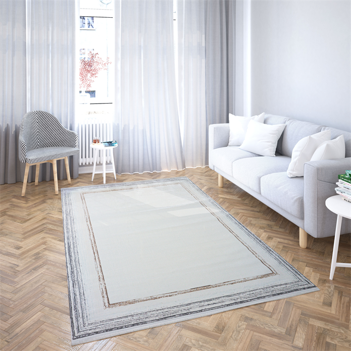 Sema Serisi Vizon Çerçeveli Yanar Dönerli Altı Kaymaz Makine Dokuma Halı | 2008