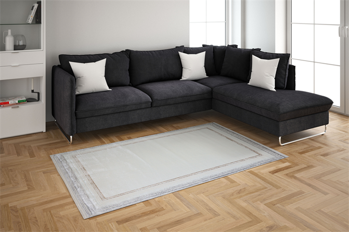 Sema Serisi Vizon Çerçeveli Yanar Dönerli Altı Kaymaz Makine Dokuma Halı | 2008