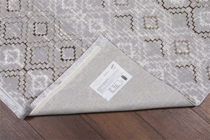 Sema Serisi Gri Yanar Dönerli Altı Kaymaz Makine Dokuma Halı | 2014