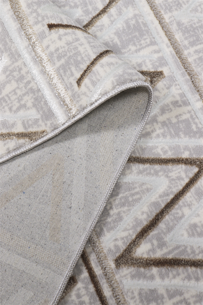 Sema Serisi Vizon -Krem Yanar Dönerli Altı Kaymaz Makine Dokuma Halı | 2013