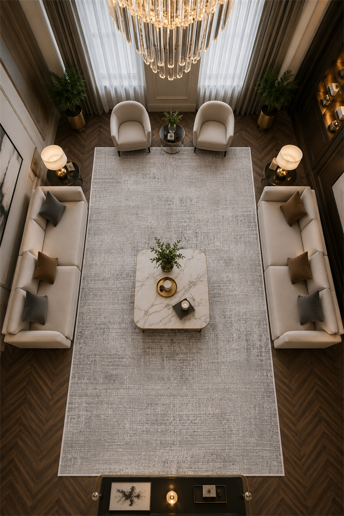 Siena Çizgili Şık Modern Halı SF384 GREY & VİZON