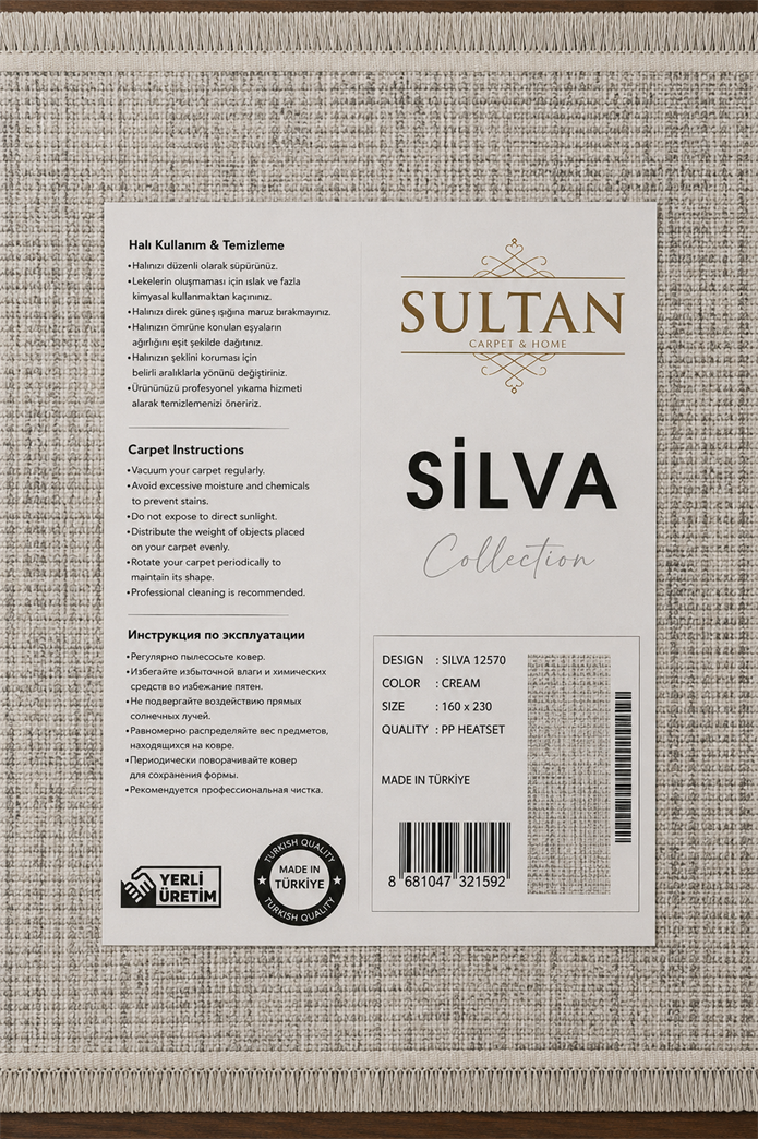 Silva Serisi Mavi Gold Antialerjik Toz Tutmaz Tüylenme Yapmaz Geometrik Desenli Modern Halı | LT535A