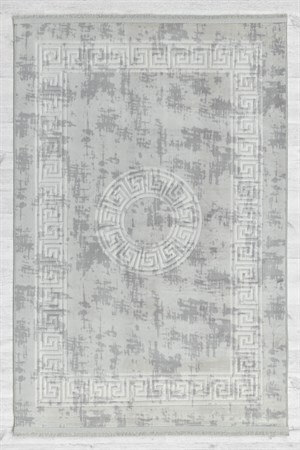 Silver Renkli Roma Desenli Kabartmalı Dokuma Taban Halı
