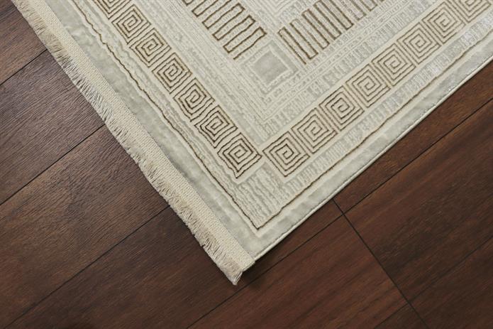 AGAH KF406 KREM-VİZON (DESENLİ BORDÜR))