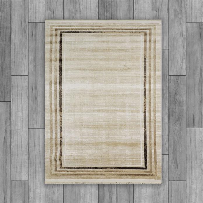 Sultan Asel Bordürlü Krem Modern Akrilik Makine Dokuma Salon Halısı - 11520