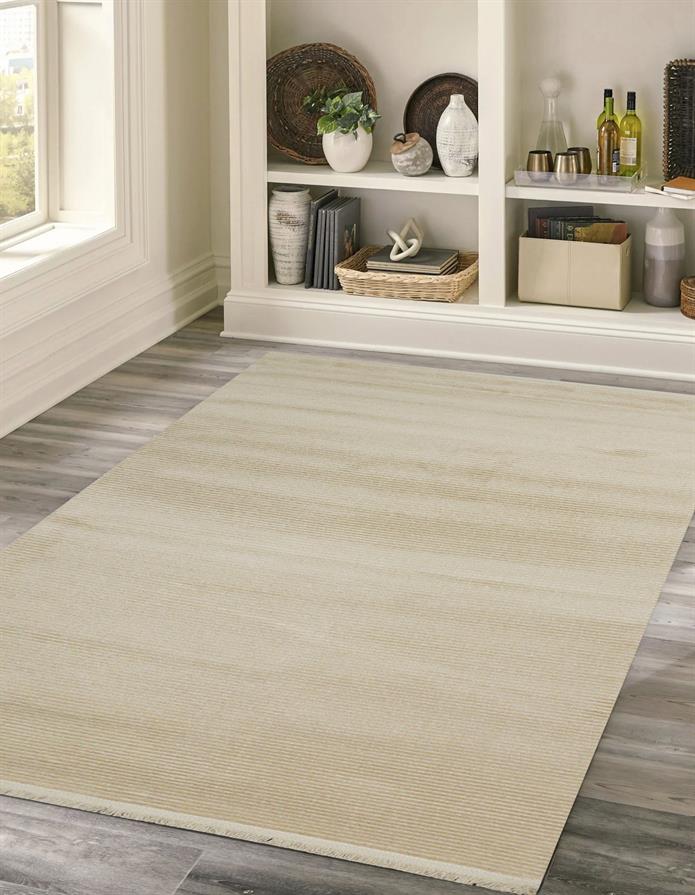 Sultan Asel Kumsal Krem Modern Akrilik Makine Dokuma Salon Halısı - 11521