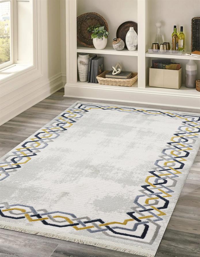 Sultan Asel Zincir Desen Modern Akrilik Makine Dokuma Salon Halısı - 11575