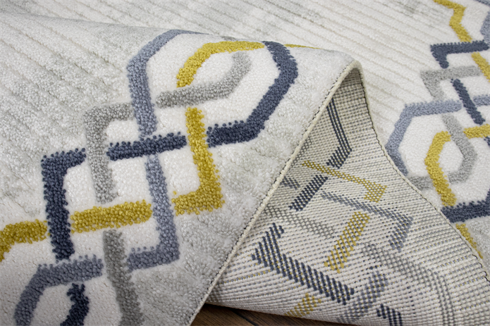 Sultan Asel Zincir Desen Modern Akrilik Makine Dokuma Salon Halısı - 11575