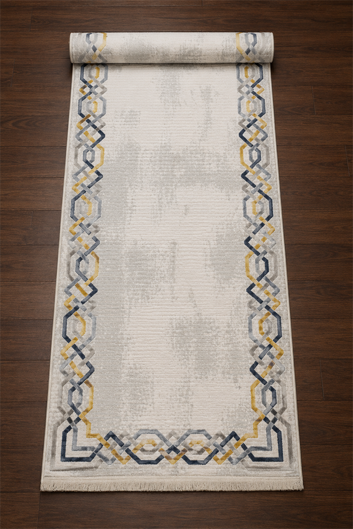 Sultan Asel Zincir Desen Modern Akrilik Makine Dokuma Salon Halısı - 11575